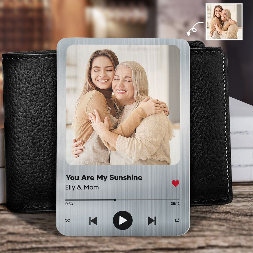 Custom Photo Song - Birthday, Loving Gift For Mom, Grandma, Mum, Nana - Personalized Aluminum Wallet Card