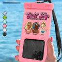 Girls Trip Cheaper Than Therapy Turban Woman Summer Beach - Personalized Waterproof Phone Pouch