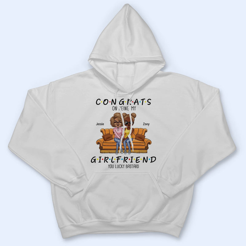 Congrats On Being My Husband You Lucky - Birthday, Anniversary Gift For Spouse, Lover, Husband, Wife, Boyfriend, Girlfriend, Couple - Personalized Custom T Shirt