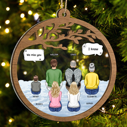 We Miss You - Christmas Memorial Grief Gift - Personalized 2-Layered Mix Ornament