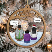 We Miss You - Christmas Memorial Grief Gift - Personalized 2-Layered Mix Ornament