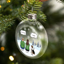 I Miss You - Christmas Memorial Gift For Pet Lovers, Dog Mom, Dog Dad, Cat Mom, Cat Dad - Personalized Clear Flat Ball Ornament
