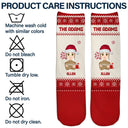 Flat Art - Christmas, Funny Gift For Family, Couple, Dad, Mom, Grandpa, Grandma - Personalized Socks