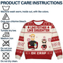 Like Father Like Daughter Oh - Christmas Gift For Dad, Grandpa - Personalized Unisex Ugly Sweater