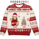 Flat Art Couple Or Single With Pets - Christmas Gift For Pet Lover, Cat Dad, Dog Mom - Personalized Unisex Ugly Sweater