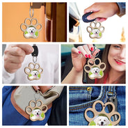 Custom Photo Paw Print - Gift For Cat Lovers, Dog Lovers - Personalized Cutout Wooden Keychain