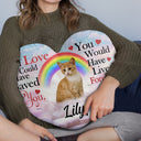 Custom Photo A Piece Of My Heart - Memorial Gift For Cat Lovers, Dog Lovers - Personalized Heart Shaped Pillow