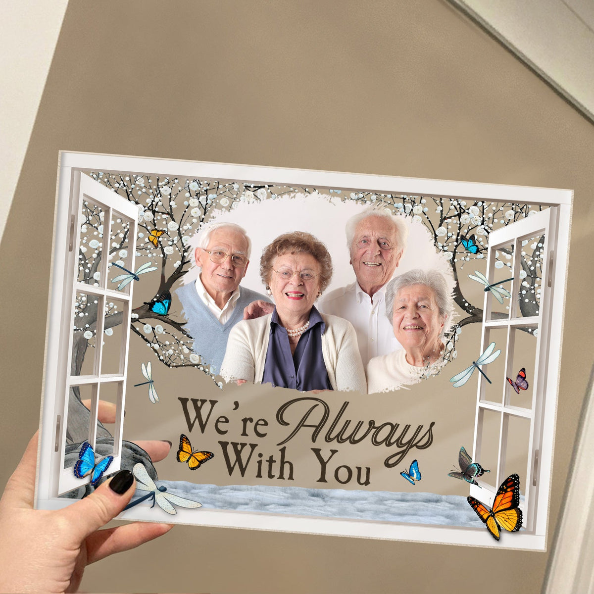 Custom Photo I'm Always With You Window - Memorial Gift For Family, Friends - Personalized Horizontal Rectangle Acrylic Plaque