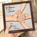 Punching Hand - Birthday, Loving Gift For Mom, Mum, Nana, Dad, Papa - Personalized 2-Layered Wooden Plaque With Stand