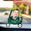 Father's Day Gifts, Custom Photo Drive Safe Daddy - Birthday, Loving Gift For Dad, Father, Papa, Grandpa - Personalized Acrylic Car Hanger