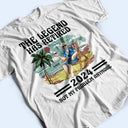 The Legend Has Retired Vintage - Retirement Gift For Beach Lovers, Dad, Mom, Grandpa, Grandma - Personalized T Shirt