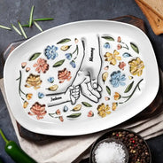 Hand In Hand, I Will Always Protect You - Gift For Mom, Grandma - 3D Inflated Effect Printed Personalized Plate
