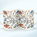 Hand In Hand, I Will Always Protect You Butterflies - Gift For Mom, Grandma - 3D Inflated Effect Printed Mug, Personalized White Edge-to-Edge Mug