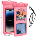 Salt Water Heals Everything Beach Cartoon - Summer Gift For Her, Him, Besties, Family - Personalized Waterproof Phone Pouch