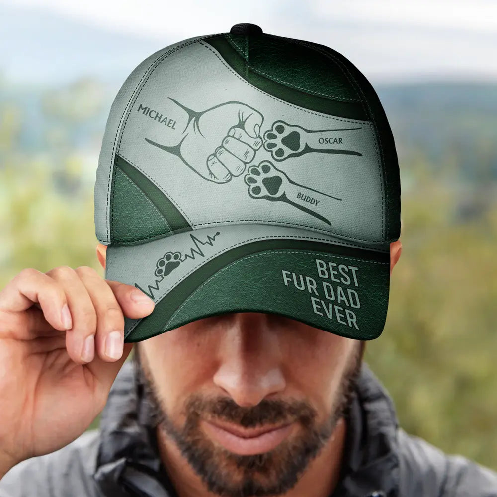 Dog Cat Hand Punch Best Friends For Life - Personalized Classic Cap