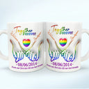 Together Forever Love Is Love Pride Couple - 3D Inflated Effect Printed Mug, Personalized White Edge-to-Edge Mug