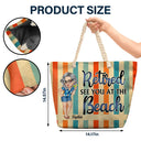 Retired See You At The Beach - Personalized Beach Bag