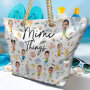 Custom Photo Grandma Things - Personalized Beach Bag