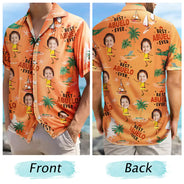 Custom Photo Best Dad Ever Palm Tree And Sailing - Personalized Hawaiian Shirt