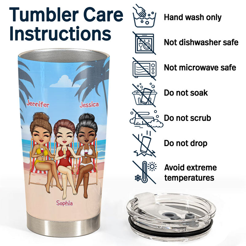 Salty Lil' Beaches Booze Bestie - Gift For Best Friend - Personalized Custom Tumbler