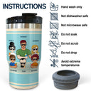 Dear Dad Great Job I'm Awesome Thank You Retro Young - Father Gift - Personalized Custom Triple 3 In 1 Can Cooler