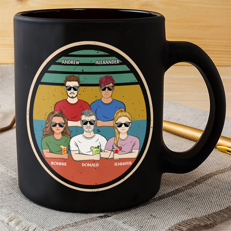 We Used To Live In Your Balls Father - Gift For Dad - Personalized Custom Black Mug