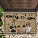 Home Sweet Home Couple Husband Wife Family - Personalized Custom Doormat