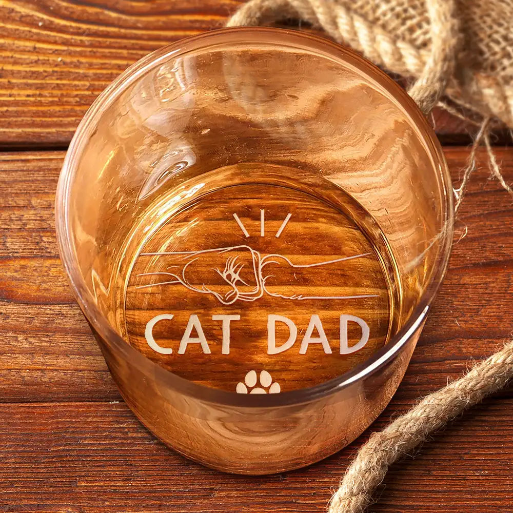 Pet Lovers,Pet Mom,Pet Dad,Dog Lovers,Dog Mom,Dog Dad,Cat Lovers,Cat Mom,Cat Dad,Non-Eng,Photo - Pencil Sketch (Dark BG),Adorable - Custom Photo White Pencil Sketch Art Pet Dad Pet Mom - Personalized Engraved Whiskey Glass