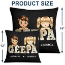Vintage Map Papa Title - Birthday, Loving Gift For Dad, Father, Papa, Grandpa, Grandfather - Personalized Custom Pillow