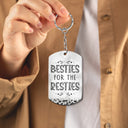 Through Thick & Thin I Promise Fashion - Funny, Anniversary, Birthday Gift For Bestie, Friend, Sibling - Personalized Aluminum Keychain