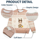 Flat Art - Christmas, Funny Gift For Family, Couple, Dad, Mom, Grandpa, Grandma - Personalized Unisex Ugly Sweater