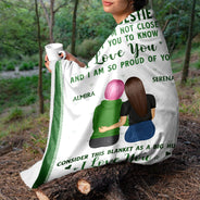 Even When I'm Not Close By - Gift For Sisters, Besties, Daughters - Personalized Fleece Blanket