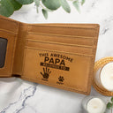 This Awesome Papa Belongs To Grandkids - Personalized Bifold Wallet