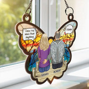I Miss You Dad, I Know - Personalized Window Hanging Suncatcher Ornament