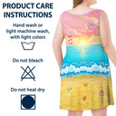 All I Need Is My Pets And The Beach - Personalized Sleeveless Tank Dress