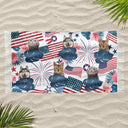 Custom Photo Funny Family Pet Face - Personalized Turkish Beach Towel