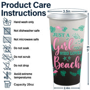 Sun Sand And A Drink In My Hand - Personalized Aluminum Color Changing Cup