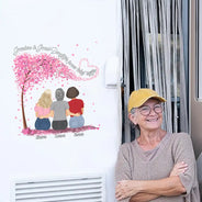 Mother & Daughters Forever Linked Together - Personalized Decor Decal