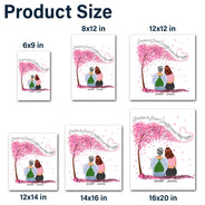 Mother & Daughters Forever Linked Together - Personalized Decor Decal