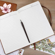 Birth Month Flowers Bloom Cooking Recipe Book - Personalized Leather Journal