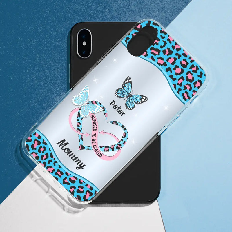 Blessed To Be Called Grandma Mom - Personalized Clear Phone Case