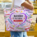 Gift For Yourself,Gift For Women,Gift For Grandma,Love,Gift For Mother - Bless To Be Called Grandma Nanny Nan - Personalised Beach Bag