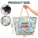 Gift For Yourself,Gift For Women,Gift For Grandma,Love,Gift For Mother - Bless To Be Called Grandma Nanny Nan - Personalised Beach Bag
