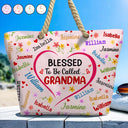 Gift For Yourself,Gift For Women,Gift For Grandma,Love,Gift For Mother - Bless To Be Called Grandma Nanny Nan - Personalised Beach Bag