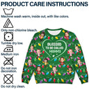 Custom Photo Blessed To Be Called Grandma Nana Mom - Personalized Unisex Ugly Sweater