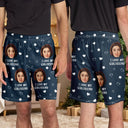 Gift For Couples, Gift For Husband, Gift For Wife ,Gift For Boyfriend, Gift For Girlfriend - Custom Photo Funny I Love My Lover - Personalized Pajama Shorts