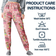 Gift For Grandma, Gift For Mother - Custom Photo Bless To Be Called Grandma Nana Flower Pattern - Personalized Pajama Pants