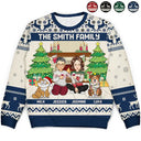 Christmas,Family,Happy,LGBT,Pet Lovers,Dog Lovers,Cat Lovers - Merry Christmas Family - Personalized Unisex Ugly Sweater