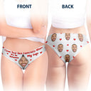 Gift For Husband, Gift For Boyfriend - Custom Photo I Love Your Face - Personalized Women's Low-waisted Brief
