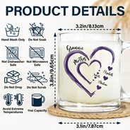 Gift For Grandma, Gift For Mother - Mom's Grandma's Sweethearts - Personalized Glass Mug